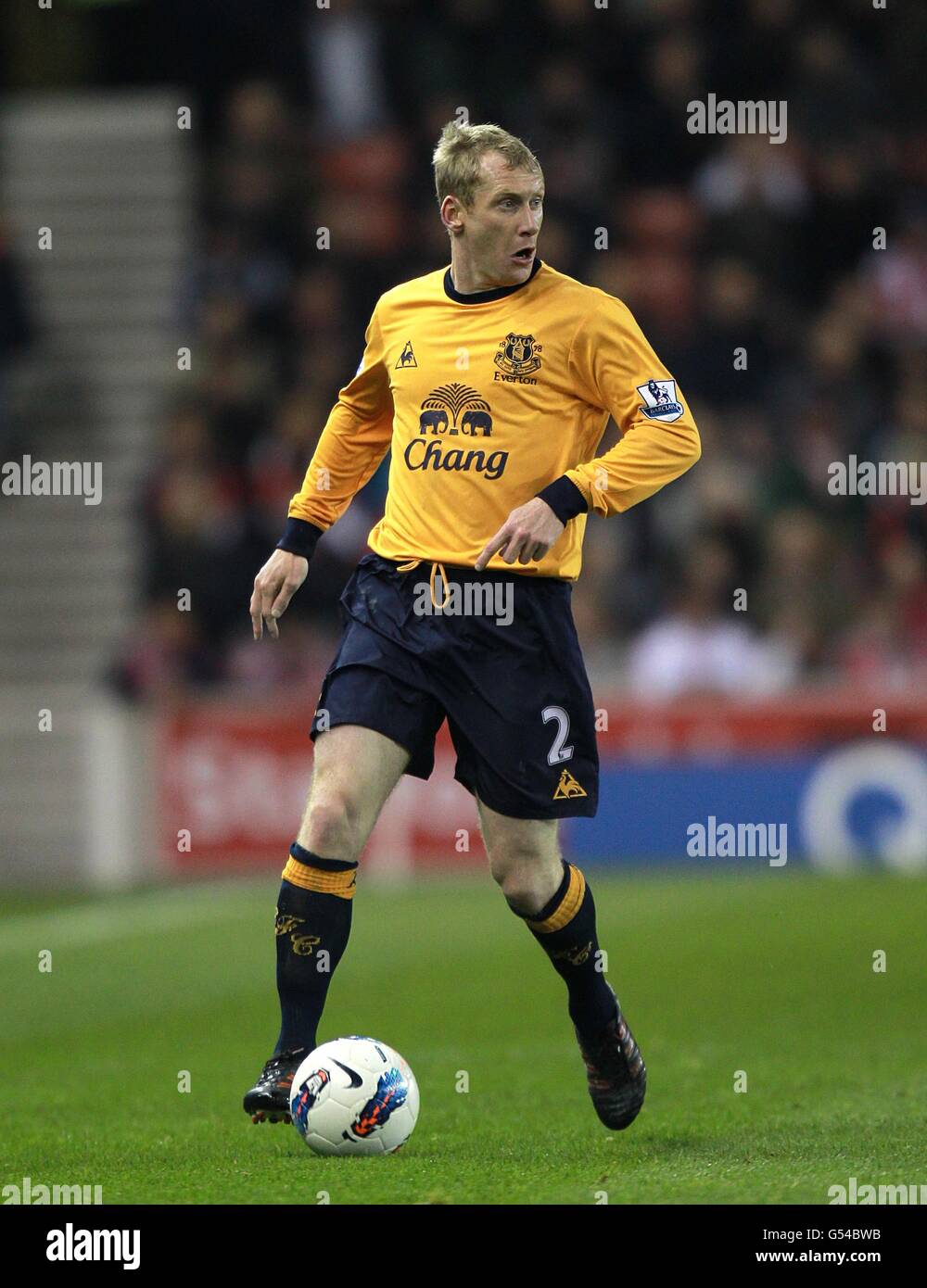 Fußball - Barclays Premier League - Stoke City / Everton - Britannia Stadium. Tony Hibbert, Everton Stockfoto