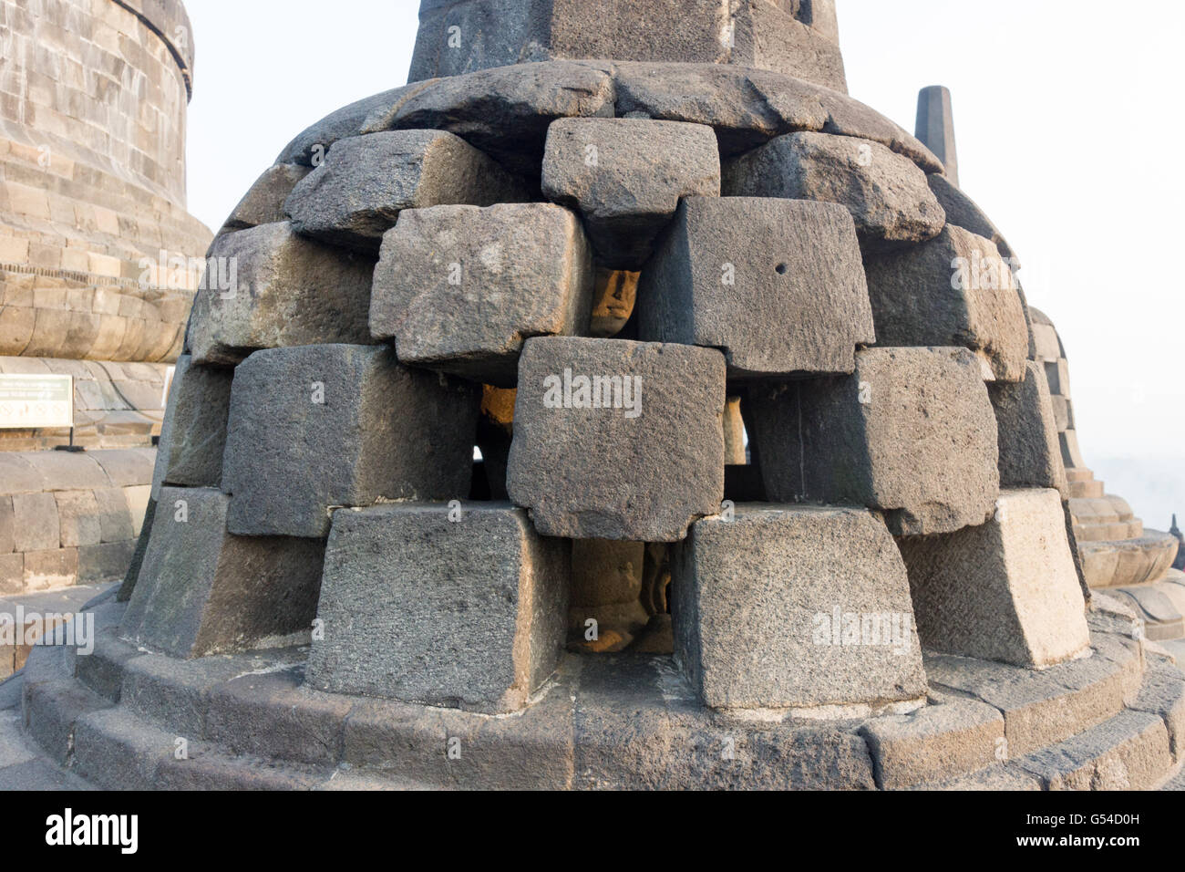 Indonesien, Java Tengah, Magelang, Tempelanlage von Borobudur, buddhistischer Tempel Stockfoto