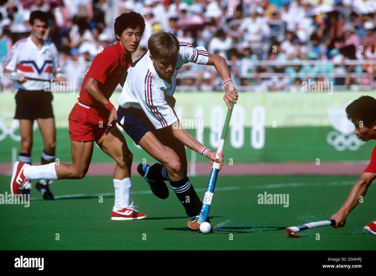 Eishockey - Seoul Olympiade 1988 - Pool B - Großbritannien V Korea Stockfoto