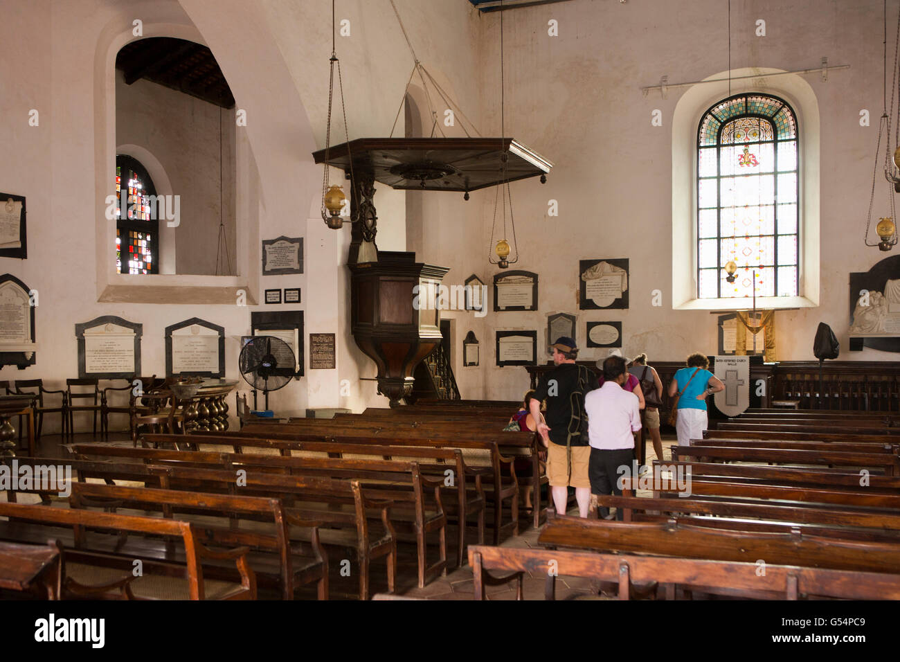 Sri Lanka, Galle Fort, Church Street, Groote Kerk oder Niederländisch-reformierten Kirche, Innenraum Stockfoto