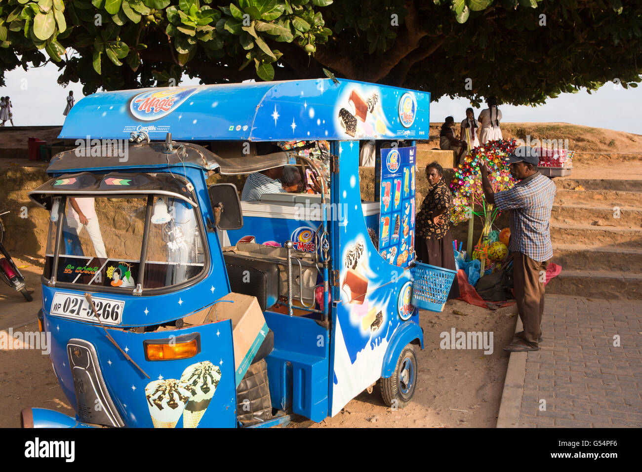 Sri Lanka, Galle Fort Rampart Street, Eis Autorikscha Stockfoto