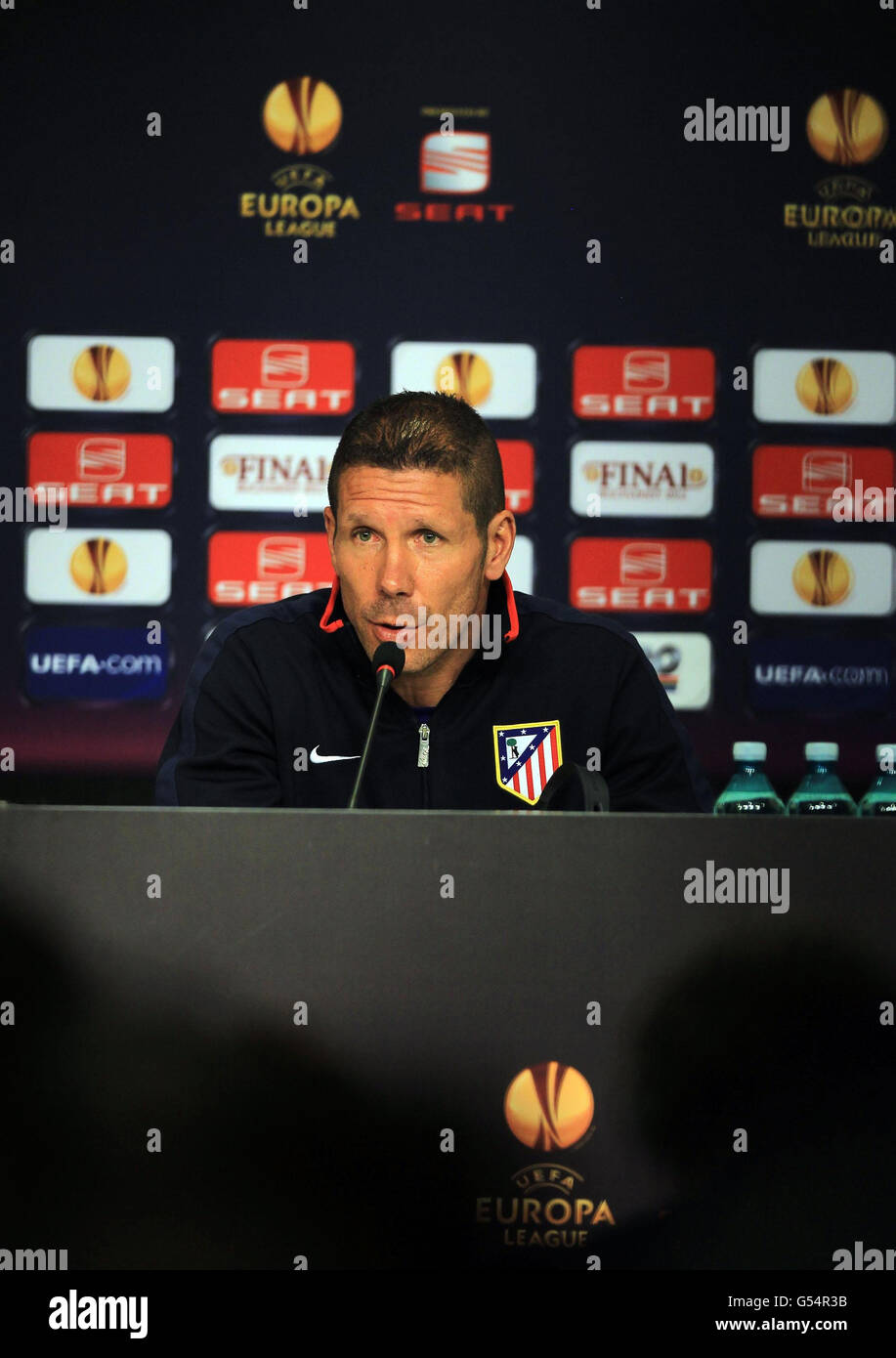 Fußball - UEFA Europa League - Finale - Atletico Madrid V Athletic Bilbao - Atletico Madrid - Pressekonferenz - Nationalstadion Stockfoto