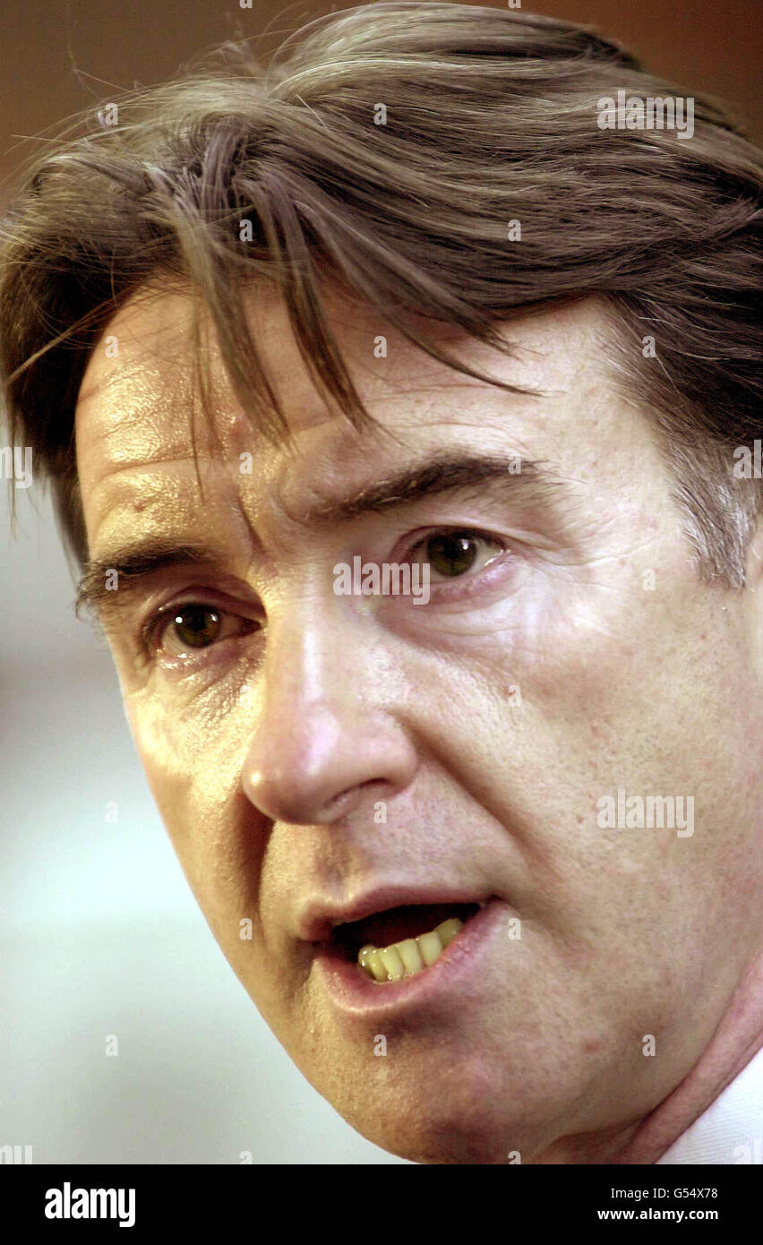 Mandelson Ulster Friedensgespräche Stockfoto