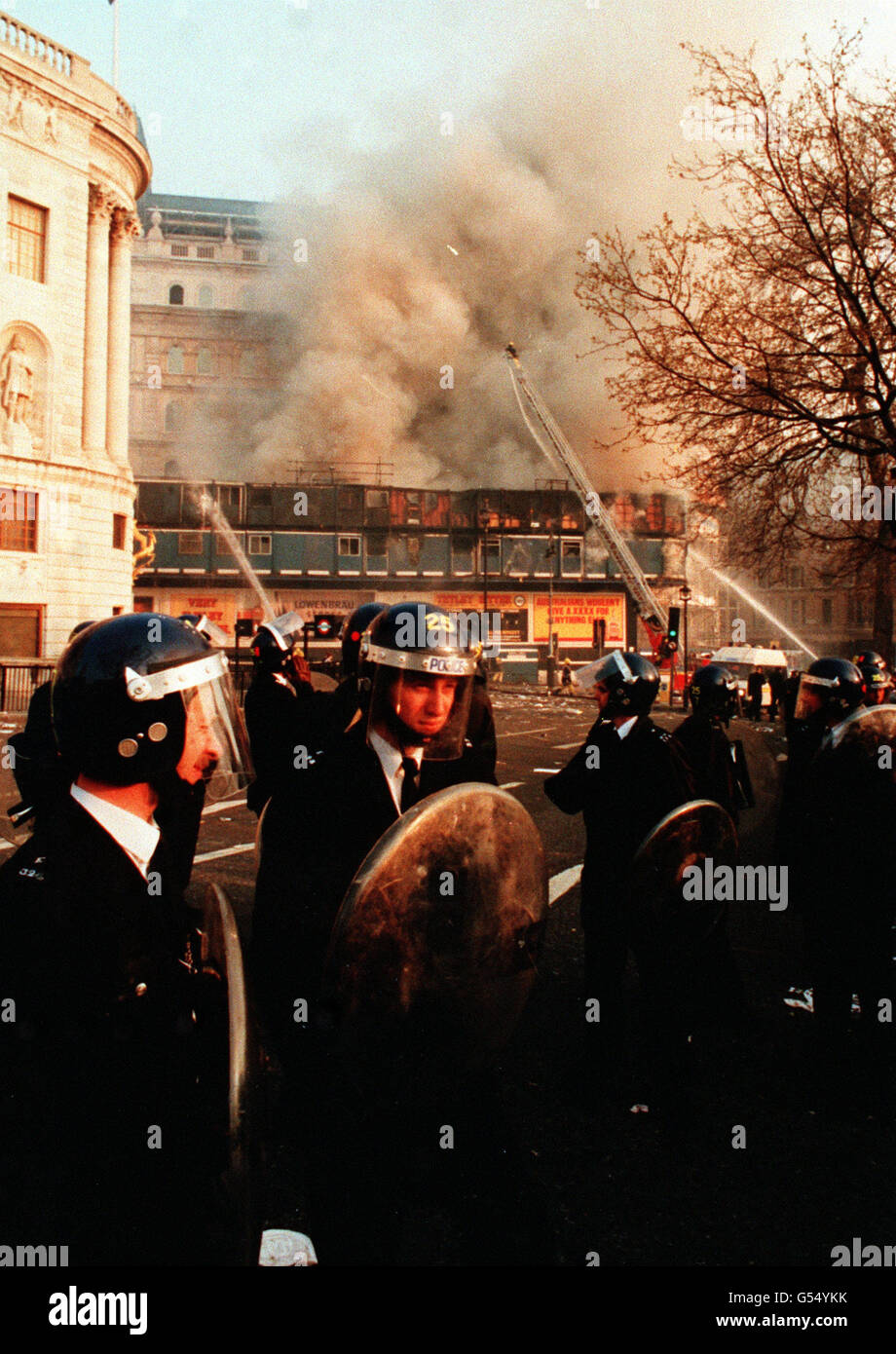 Politik - Kopfsteuer Riot - London Stockfoto
