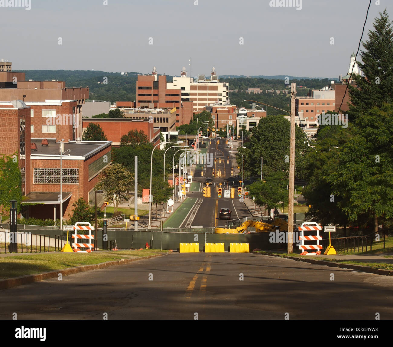 Hügel der Syracuse University in Syracuse, New York Stockfoto