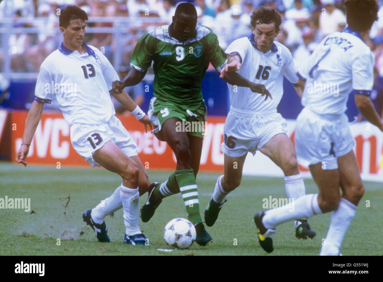 Fußball - WM-USA 1994 - Runde der 16 - Nigeria / Italien - Foxboro Stadium, Boston Stockfoto