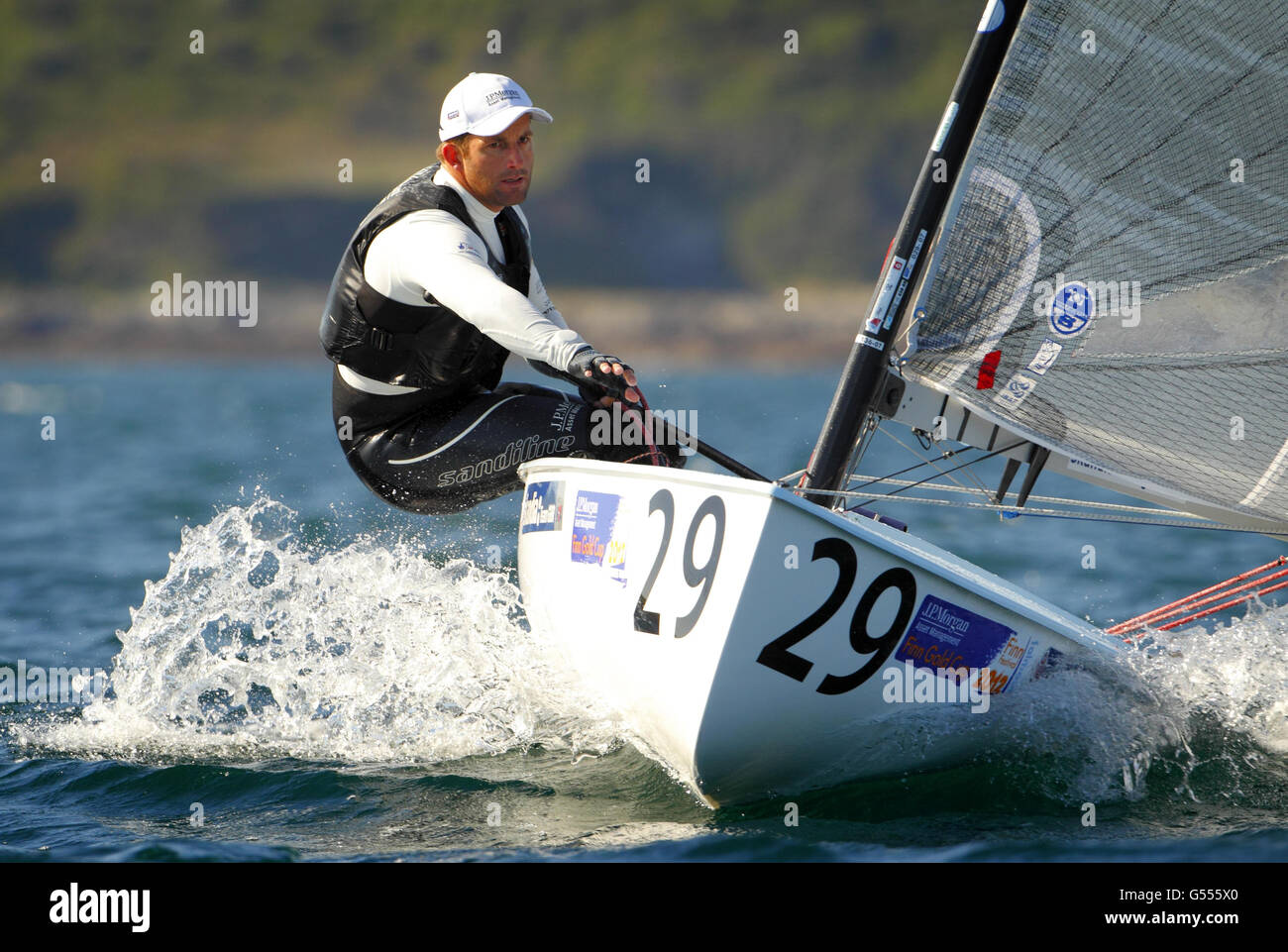 Segeln - Finn Gold Cup - Tag eins - Falmouth Stockfoto