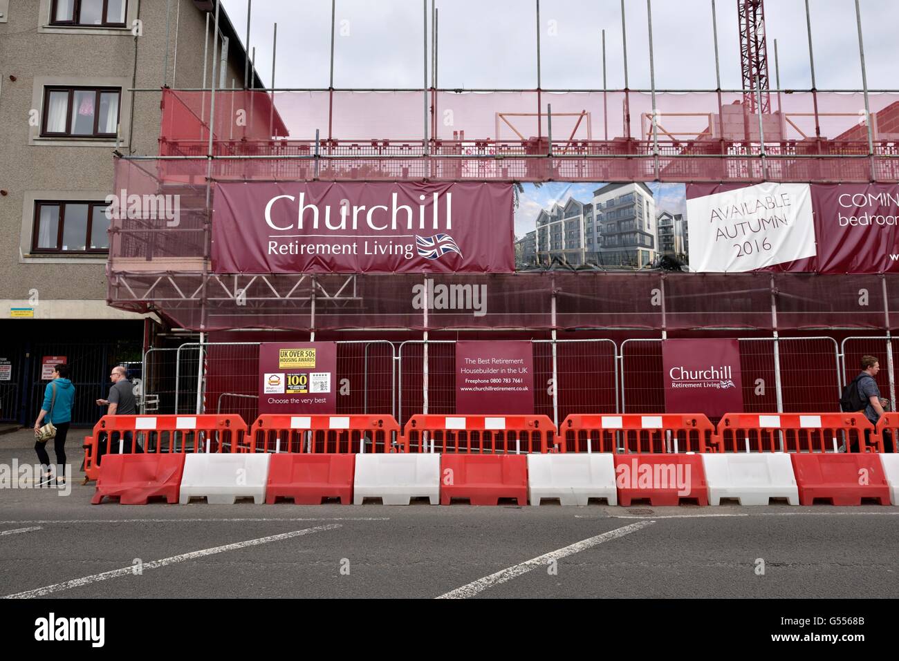 Pensionierung Wohnung Wohnungen bauen Neubauten Penzance Cornwall England UK Stockfoto