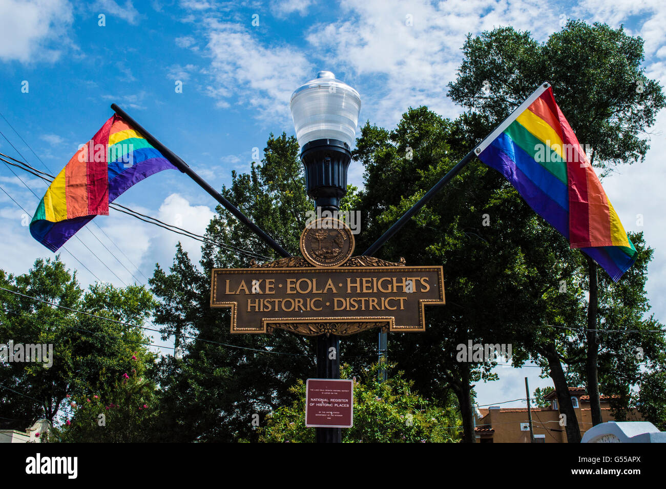 LGBT-Flags in Orlando Stockfoto