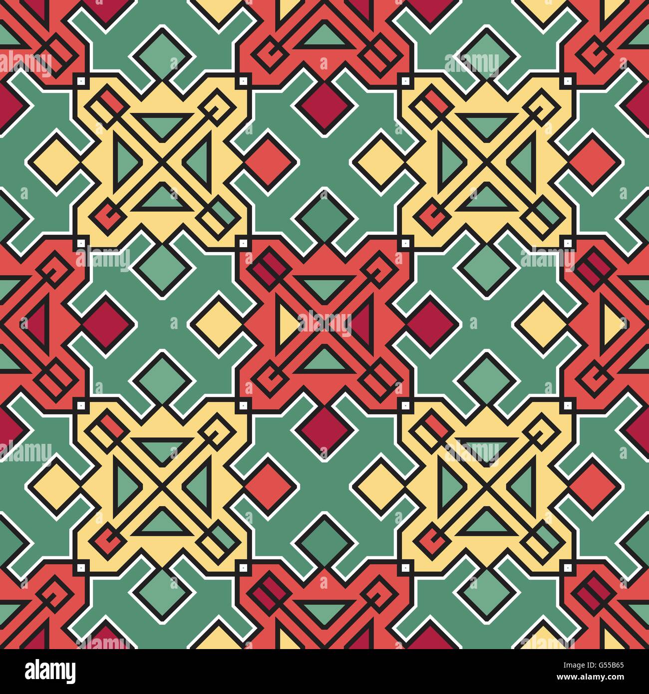 Nahtlose Muster. Vektor-Illustration. Kreative Deko-Elemente und Design-Vorlagen. Stock Vektor