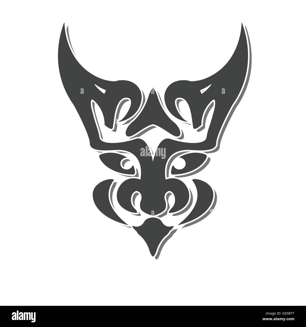 mystische Chimäre Gesicht Fantasy-Vektor-design Stock Vektor