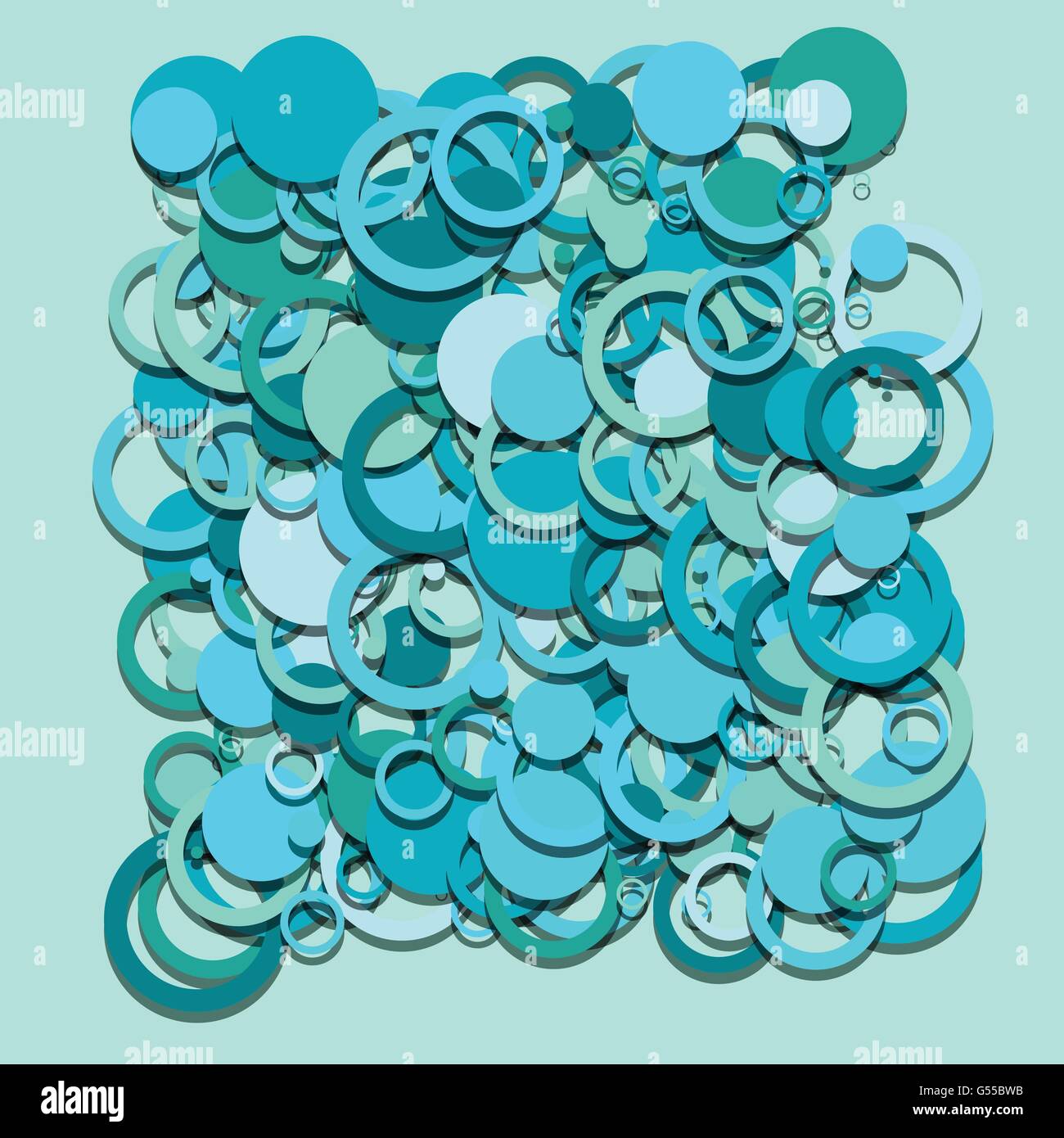 blaue Kreise um abstrakte Symbole Creativ Vektor-Design-Hintergrund Stock Vektor