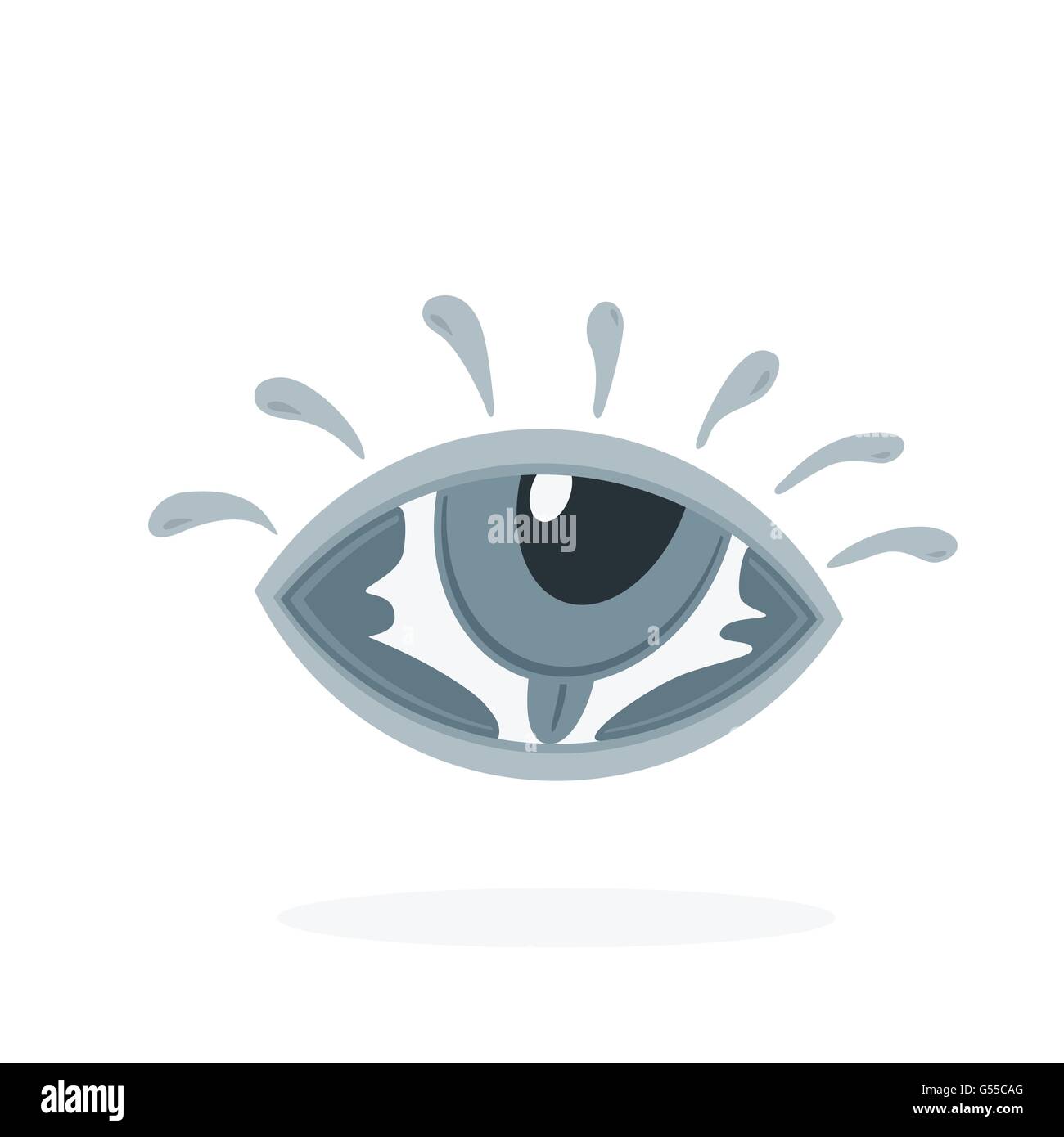 die Hand Schriftzug Wort Auge in Auge-Symbol-kreative Vektor-design Stock Vektor