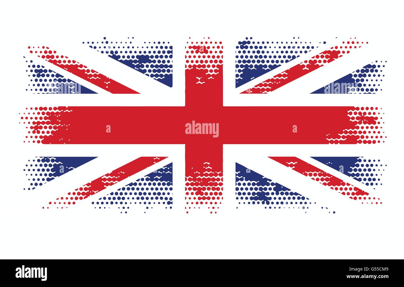 Großbritannien Flagge Halbton abstrakte Vektor-illustration Stock Vektor