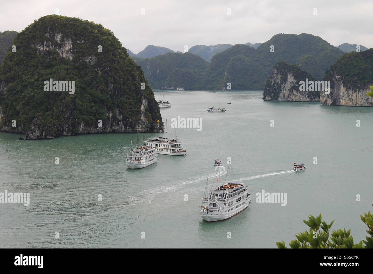 Blick vom Ti Top Insel, Ha Long Bucht, Vietnam Stockfoto
