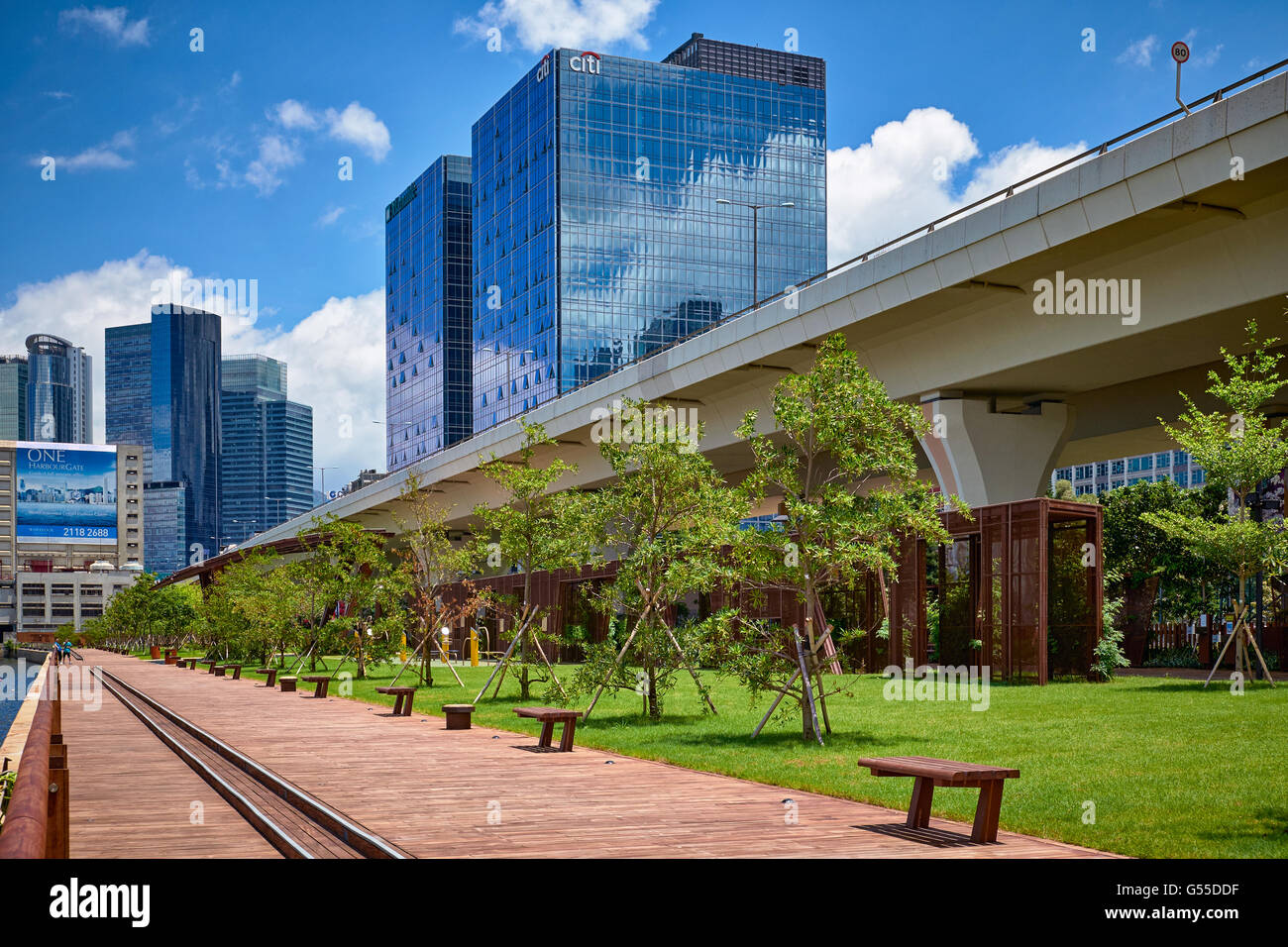 Kwun Tong Boulevard in Kwun Tong, Hong Kong Stockfoto