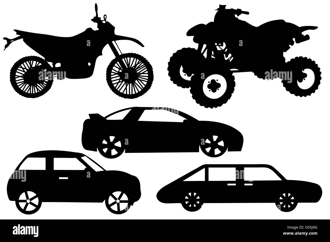 Beispiel für ein anderes Auto Stock Vektor