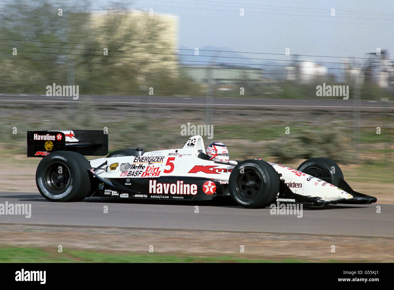 Motor Racing - PPG Indy Car World Series - Nigel Mansell testen - Firebird International Raceway Stockfoto