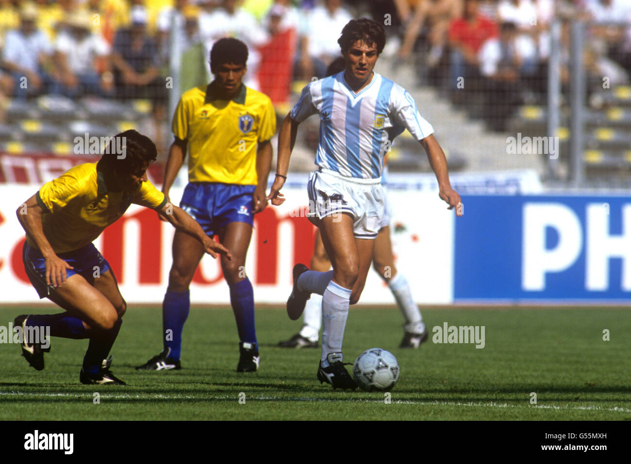 Fußball - FIFA World Cup Italia 90 - zweite Runde - Argentinien V Brasilien - Stadio Delle Alpi Stockfoto