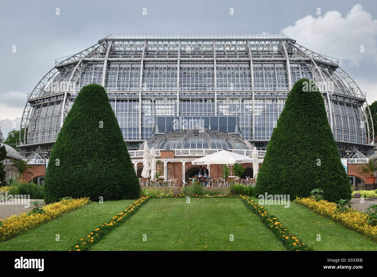 Berlin, Deutschland - der Botanische Garten Berlin-Dahlem. Die wichtigsten tropischen Gewächshaus Stockfoto