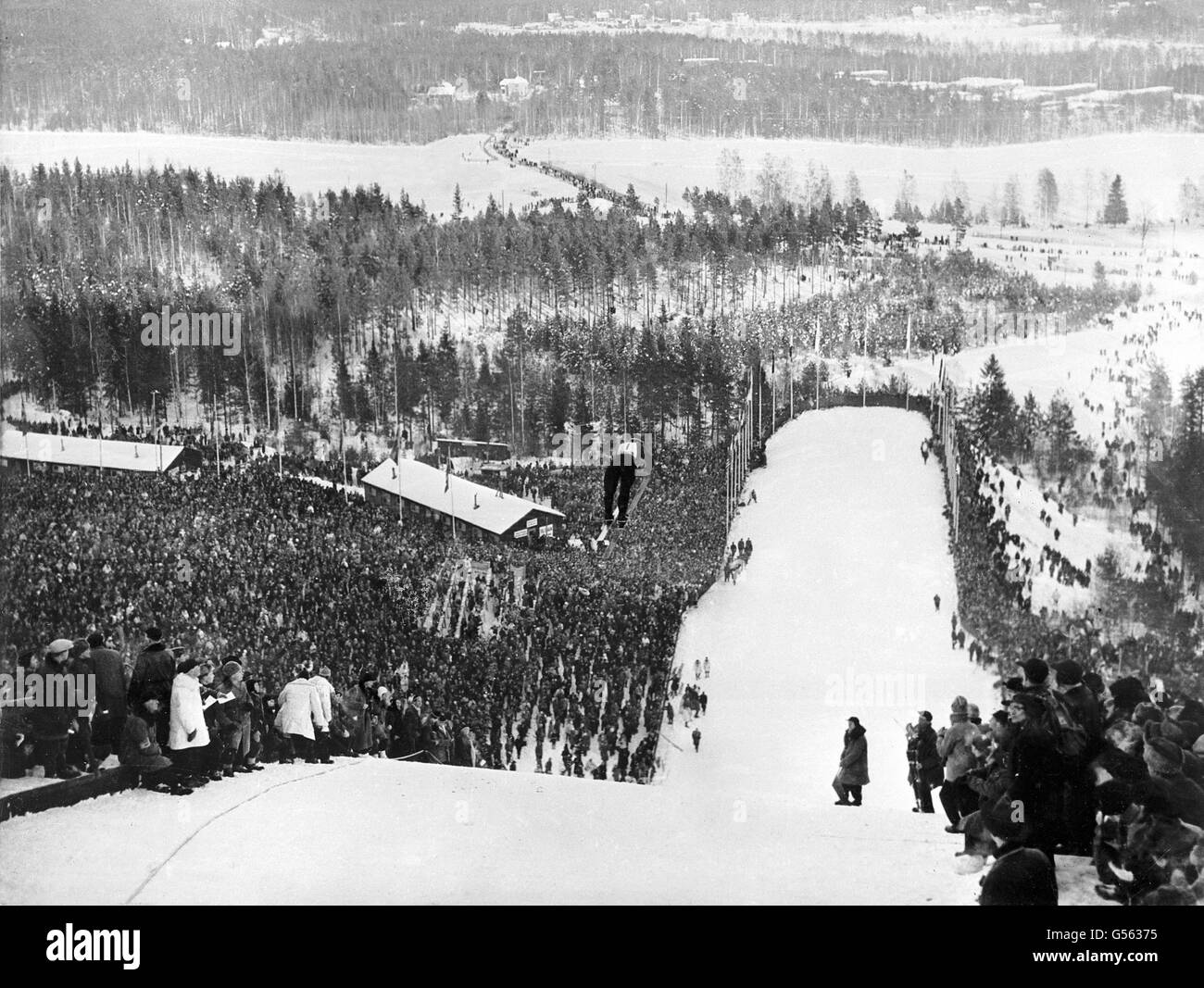 Ski - FIS Nordischen Ski-WM 1954 - Falun, Schweden Stockfoto