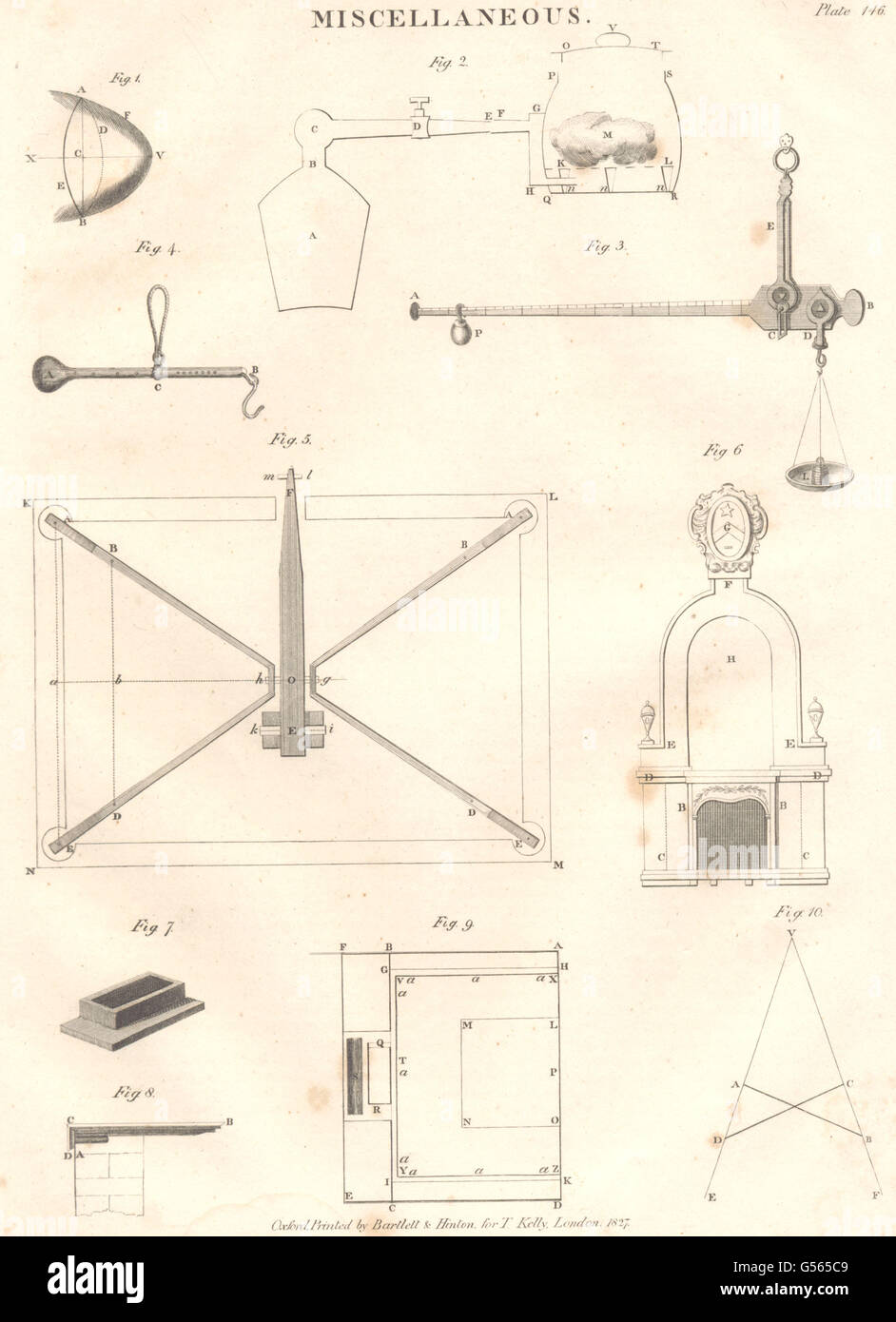 Technik: Sonstiges. Parabel. Balance. (Oxford Enzyklopädie), 1830 Stockfoto