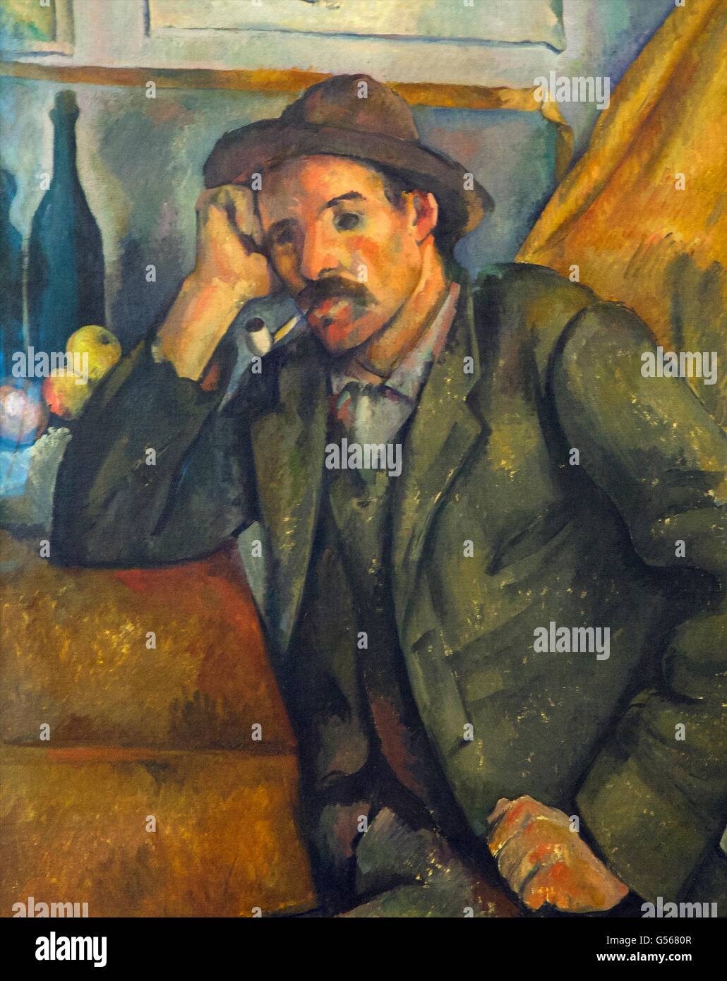 Raucher, von Paul Cezanne, 1890-1892, Eremitage, Sankt Petersburg, Russland Stockfoto