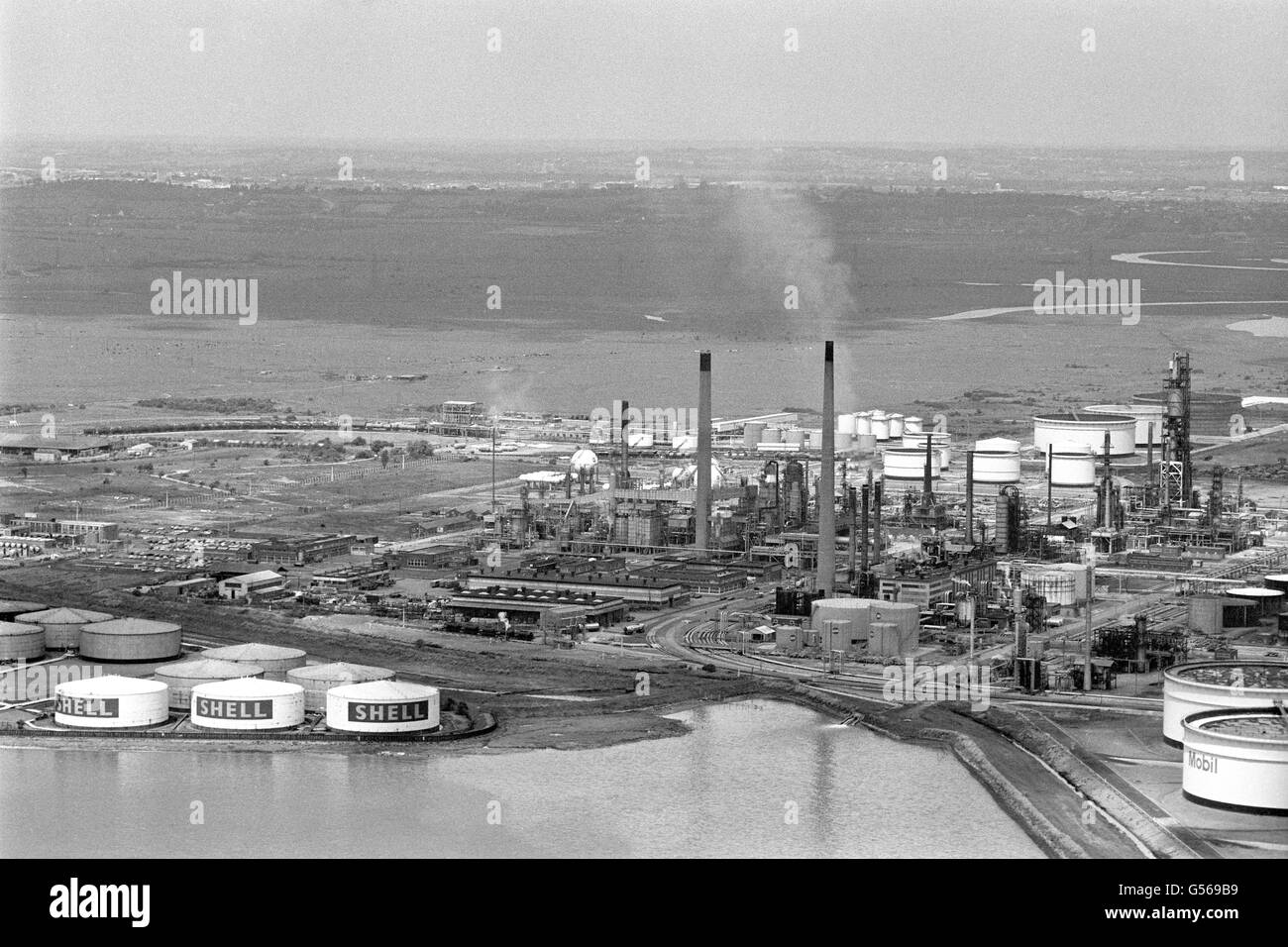 Öl-Industrie - Raffinerie Coryton - Essex Stockfoto