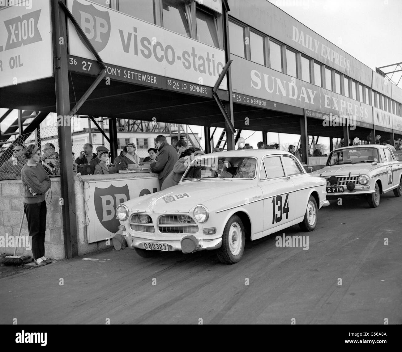 Rallye - 11. Internationale Rallye RAC - Oulton Park. Sylvia Osterberg, Volvo Amazon Stockfoto