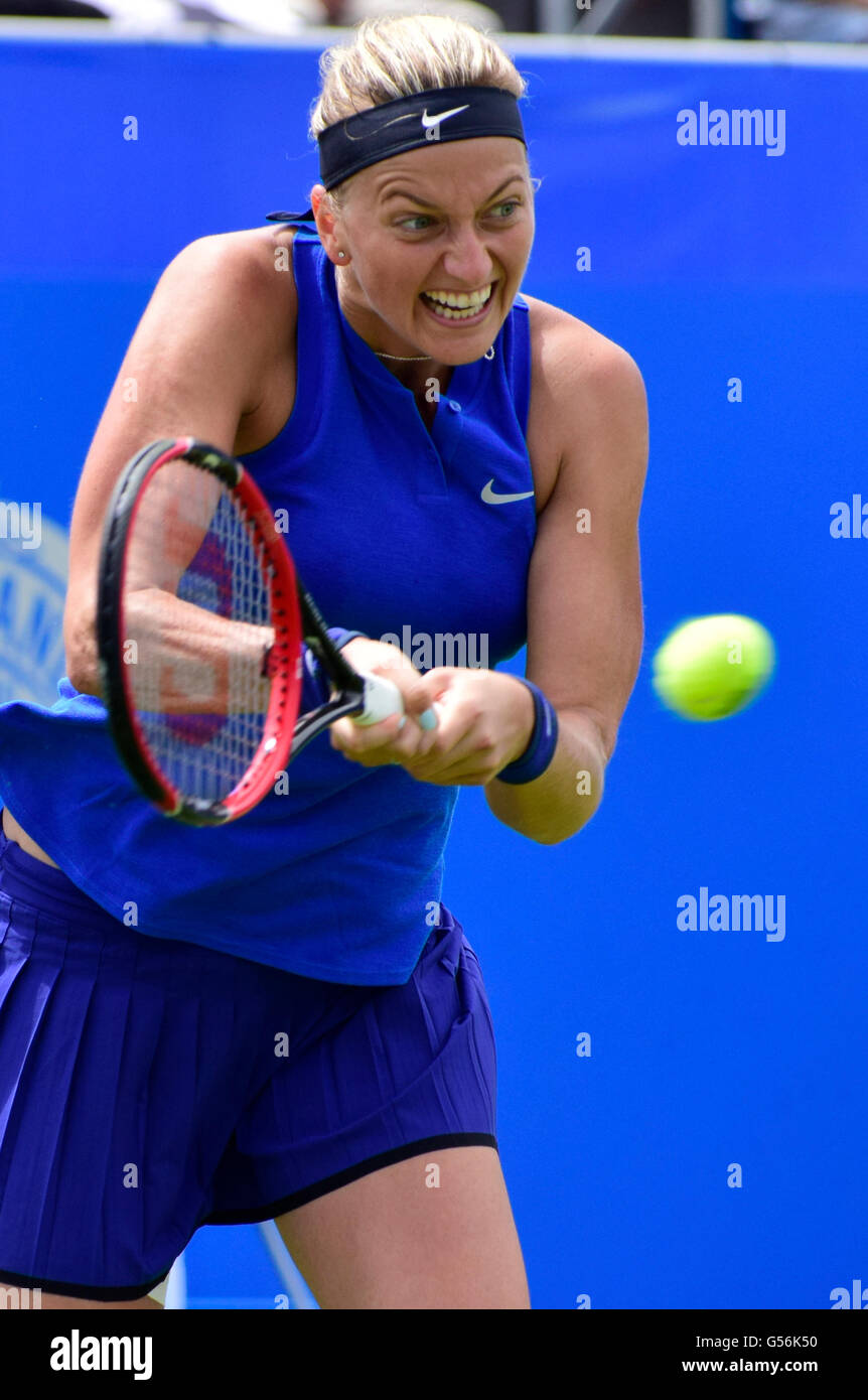 Petra Kvitova (Tschechien) spielen bei den Aegon International, Eastbourne, 21. Juni 2016. Stockfoto