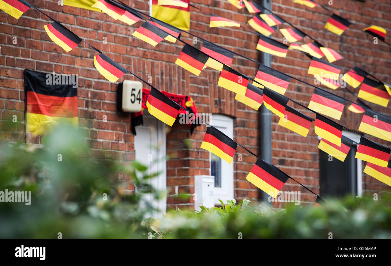 Lubeck Deutschland 21 Juni 2016 Flaggen In Den Deutschen