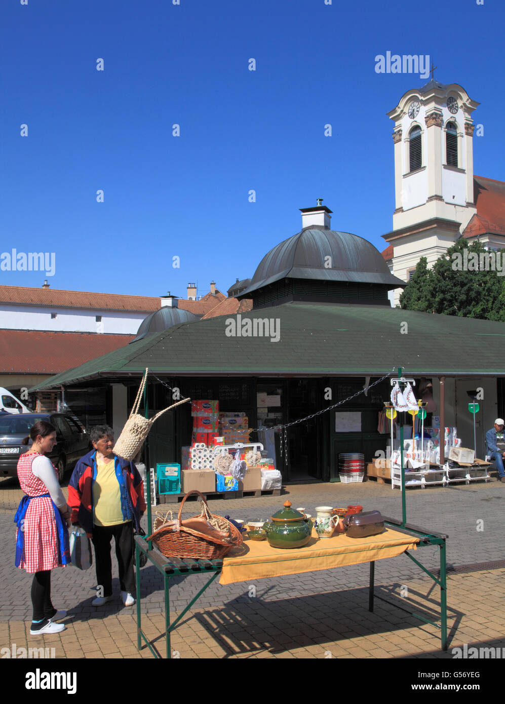 Ungarn Vác Vac Dominikanerkirche Marktleute Stockfoto