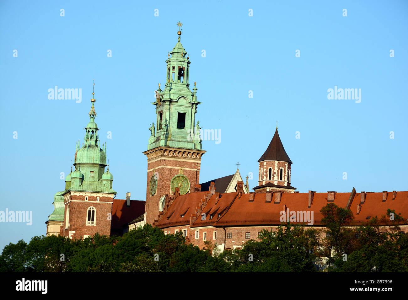 Schloss Wawel Kathedrale Krakau Polen Europa Stockfoto