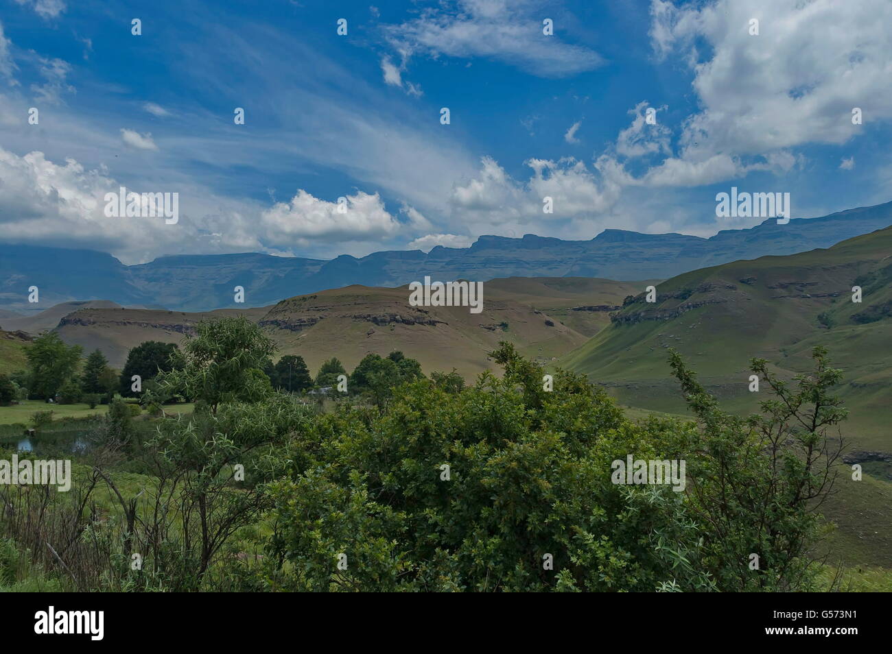 Berg in KwaZulu-Natal Natur reserve, Drakensberge Südafrika Stockfoto