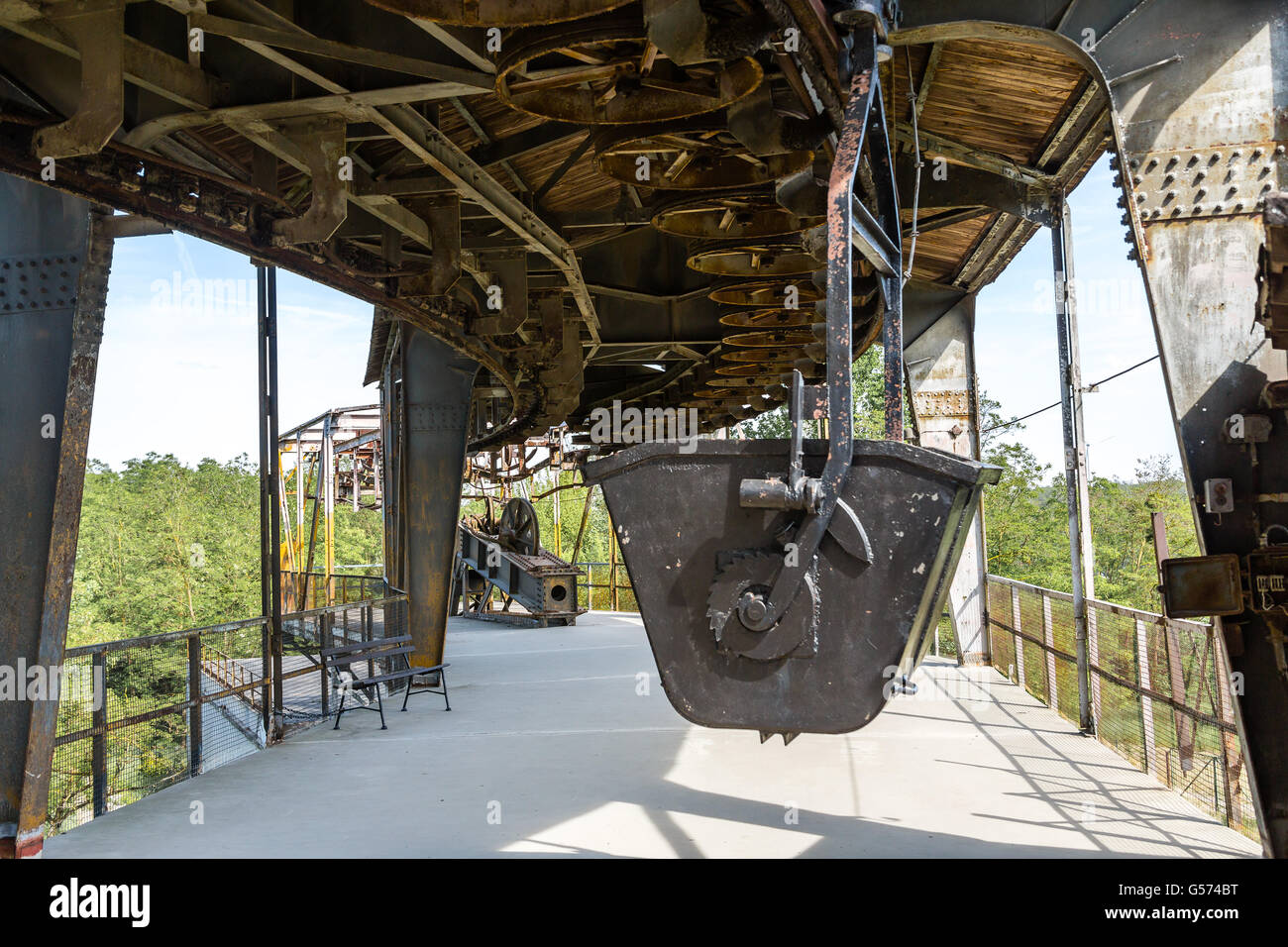 Historischer Bergbau Schiene Warenkorb Stockfoto