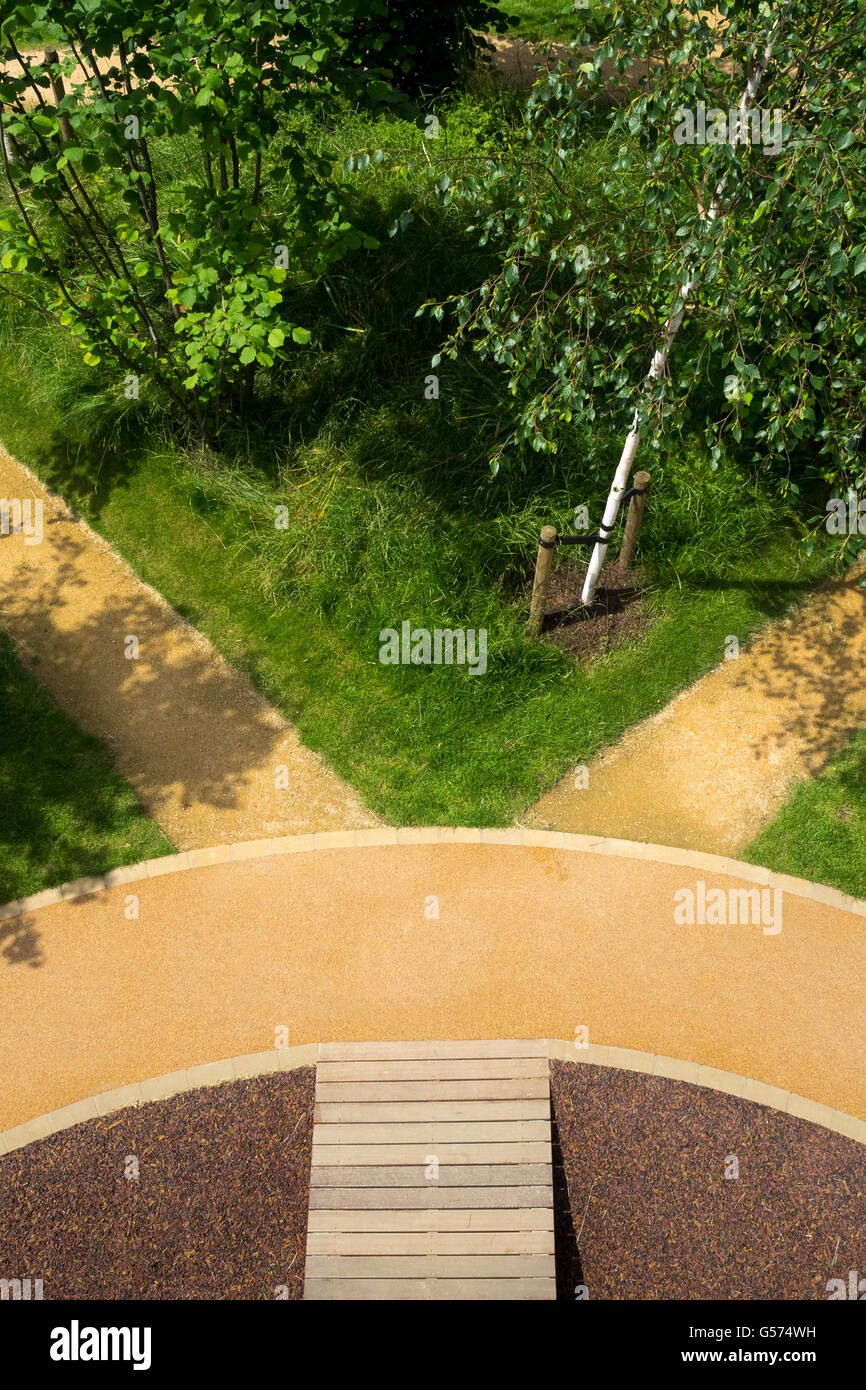 Overhead Schuss von verschiedene Wege (vertikale Rahmen) Stockfoto