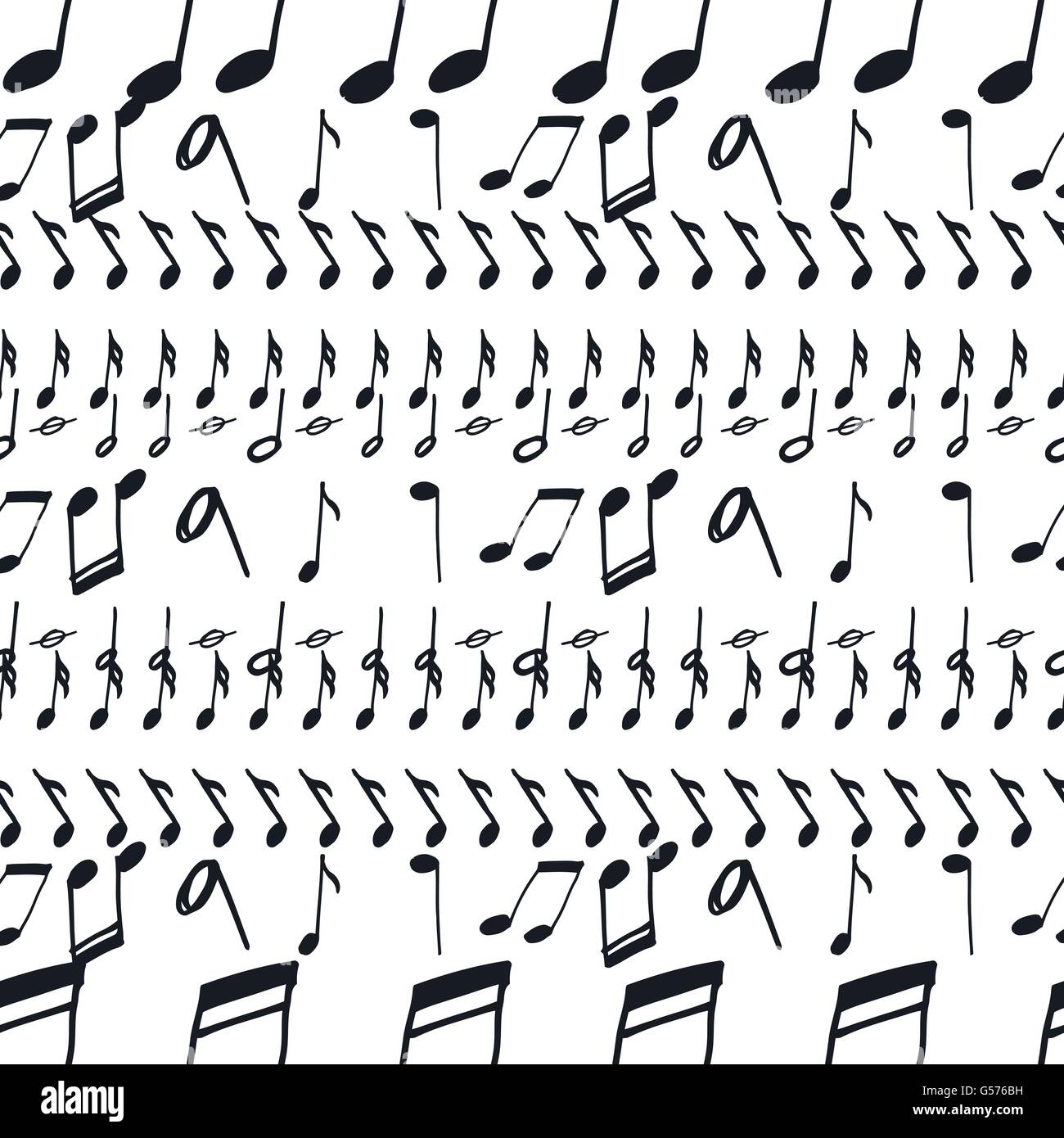 Nahtlose Muster mit Noten Stock Vektor