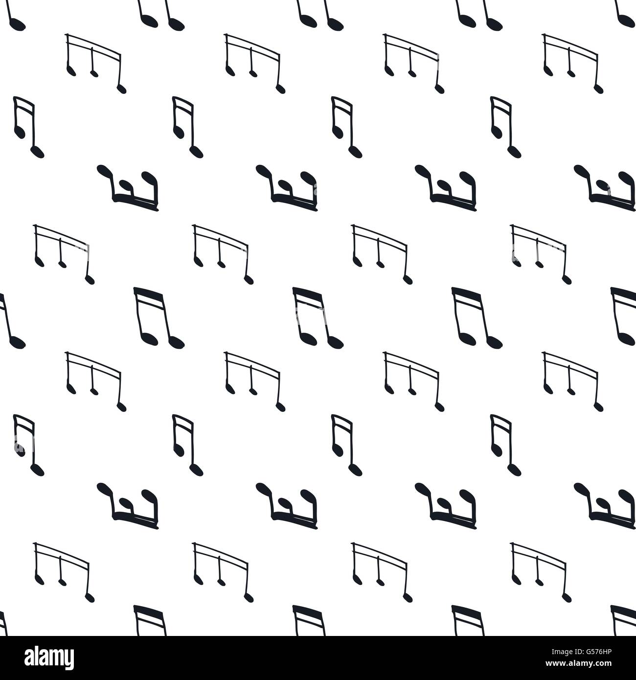 Nahtlose Muster mit Noten Stock Vektor