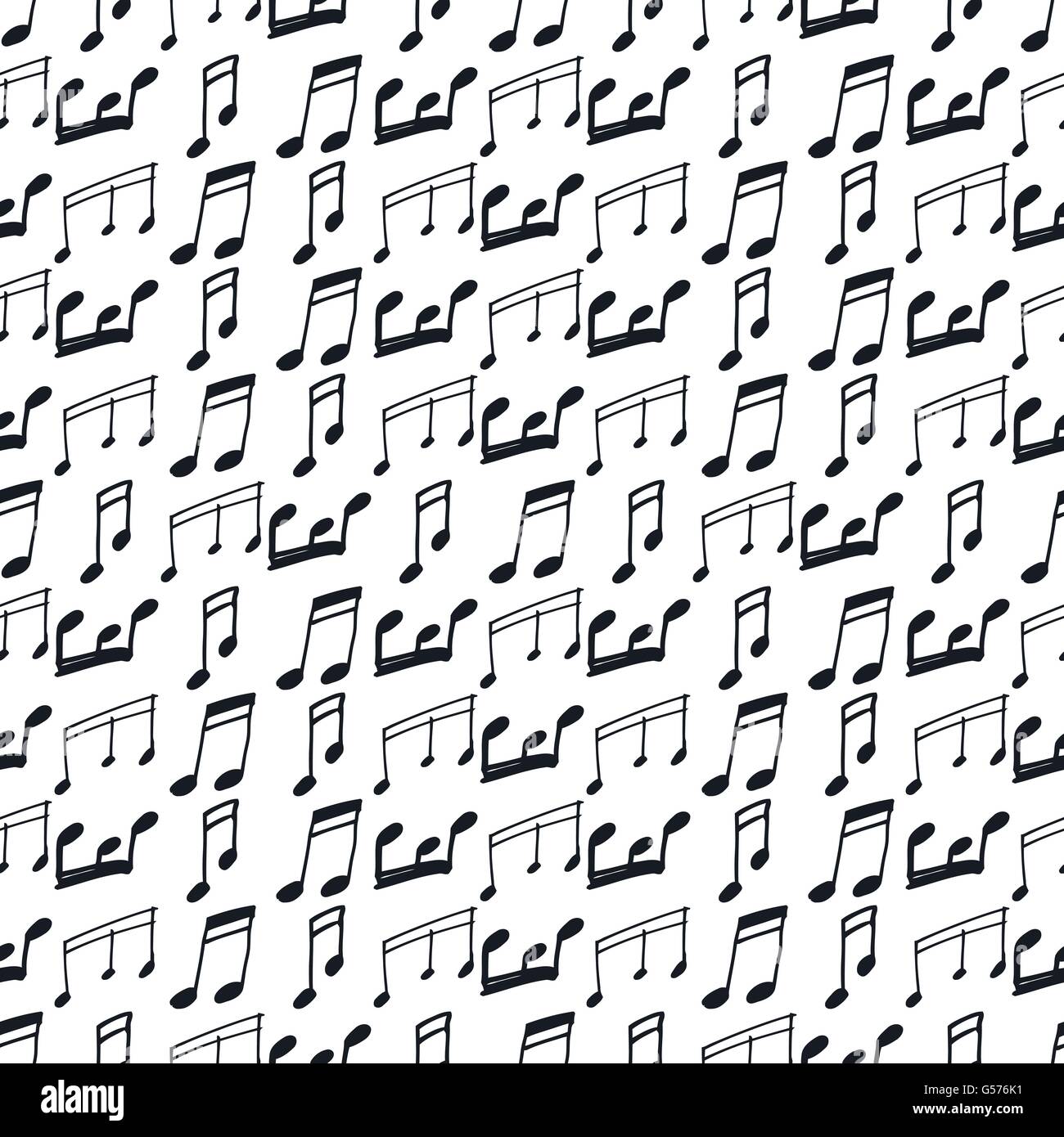 Nahtlose Muster mit Noten Stock Vektor