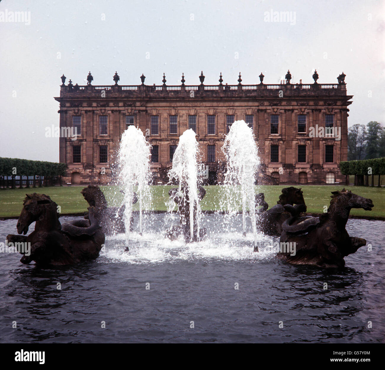 Gebäude und Wahrzeichen - Chatsworth House - Derbyshire Stockfoto