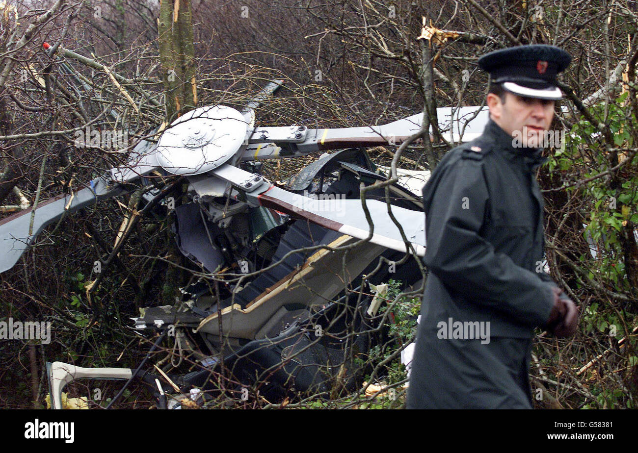 Hubschrauber-Absturz in Irland Stockfoto