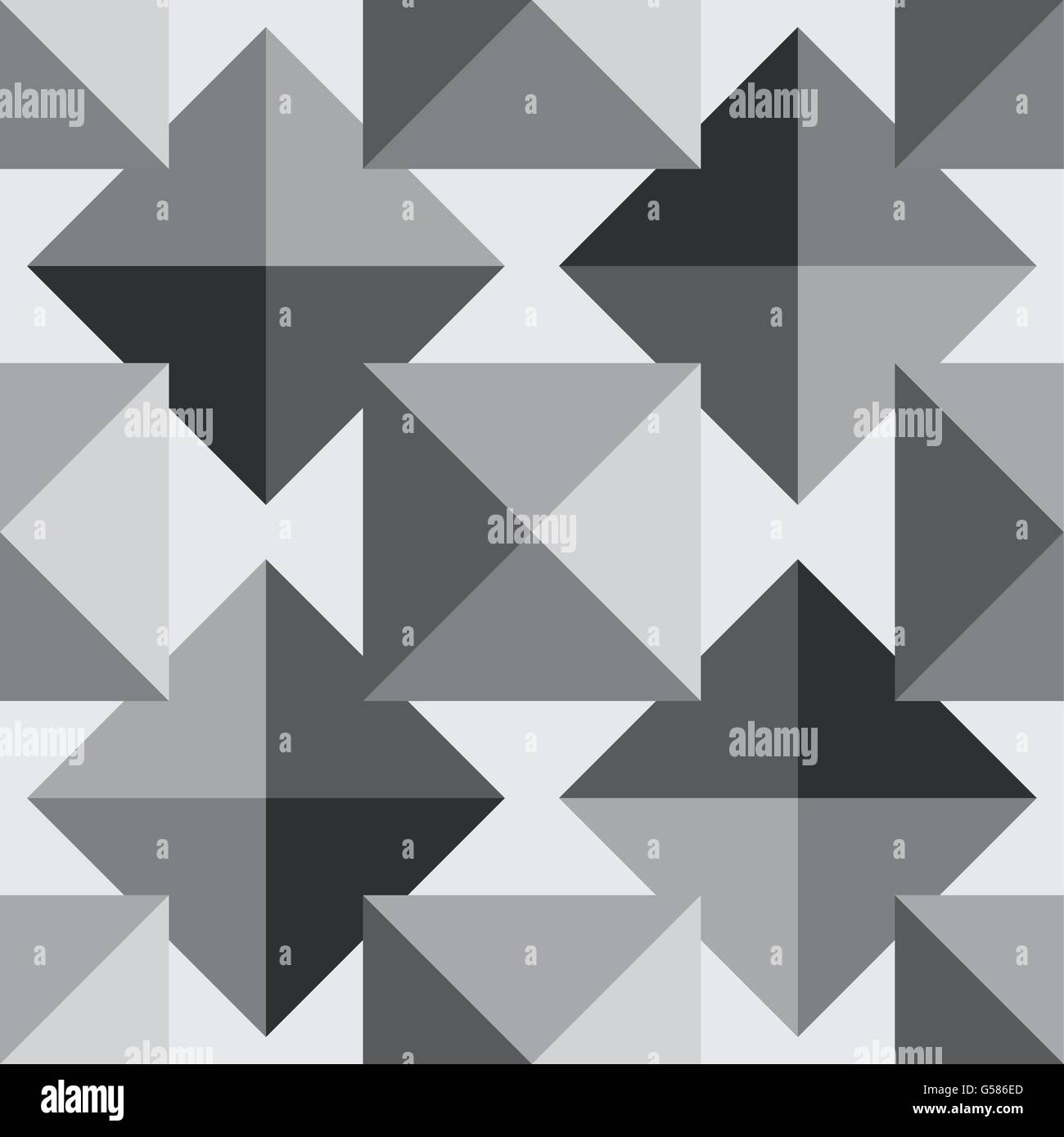 schwarze und weiße Farbe geometrische Pyramide Musterdesign Vektor-design Stock Vektor