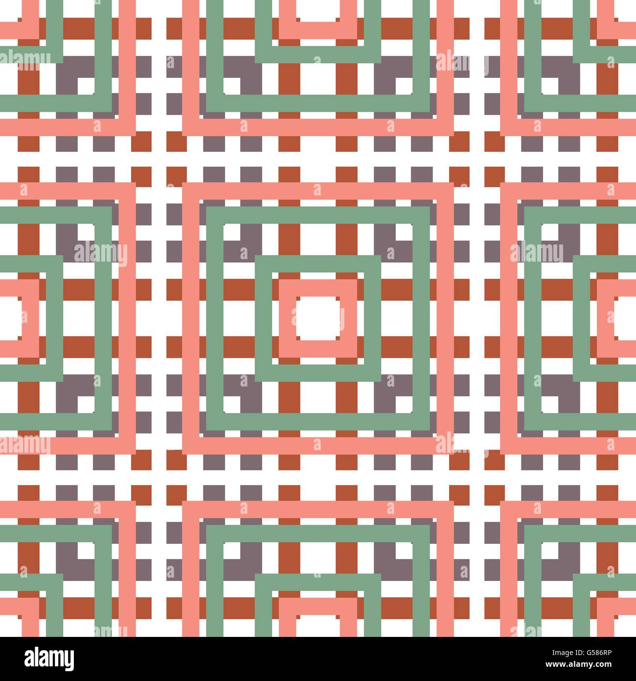 nahtlose farbige Quadrate Muster Vektor Hintergrund illustration Stock Vektor