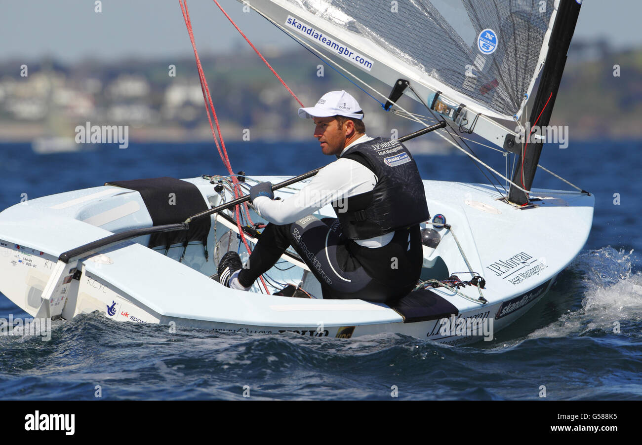 Segeln - Finn Gold Cup - Tag 5 - Falmouth Stockfoto