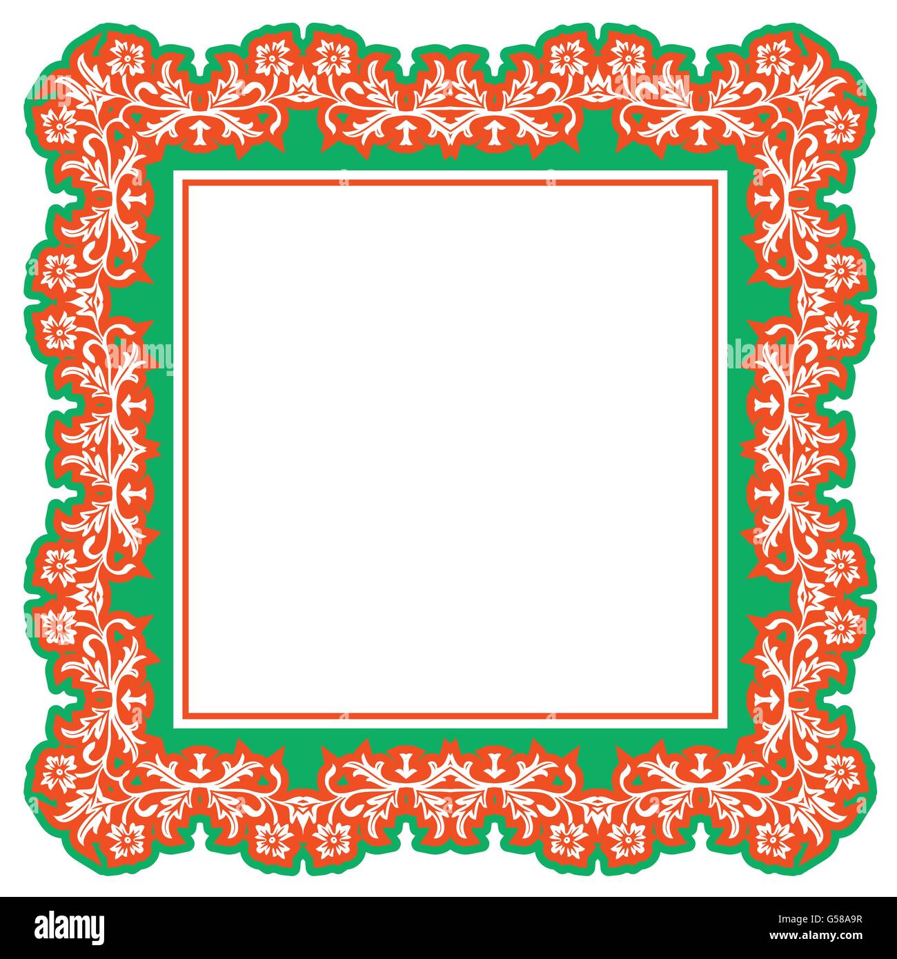 abstrakte florale Zierrahmen Vektor Blume Rand Hintergrund Stock Vektor