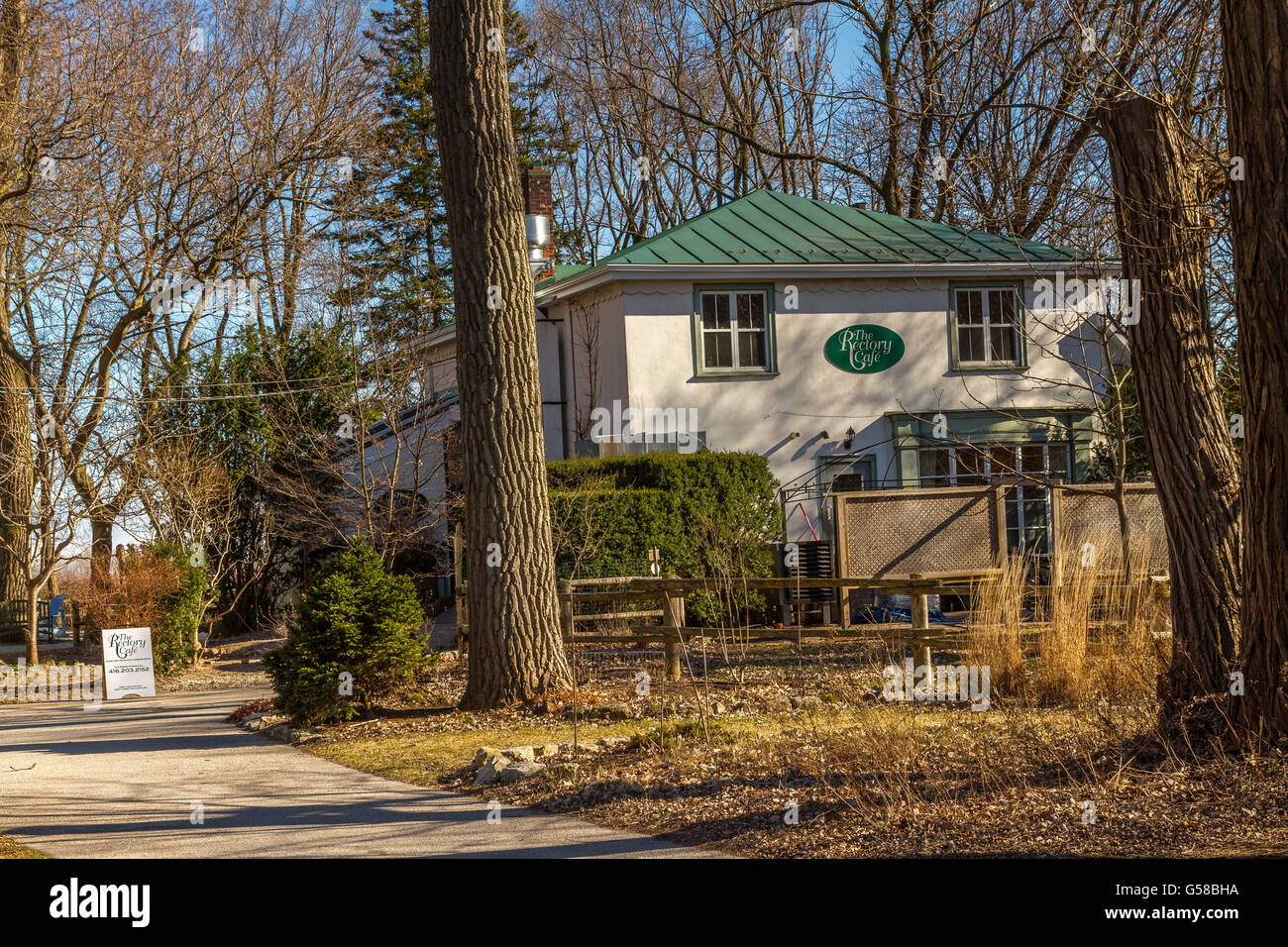 Ein rustikales Haus auf Centre Island, einer von einer kleinen Gruppe von Inseln an das Festland und der Stadt Toronto, Ontario, Kanada Stockfoto