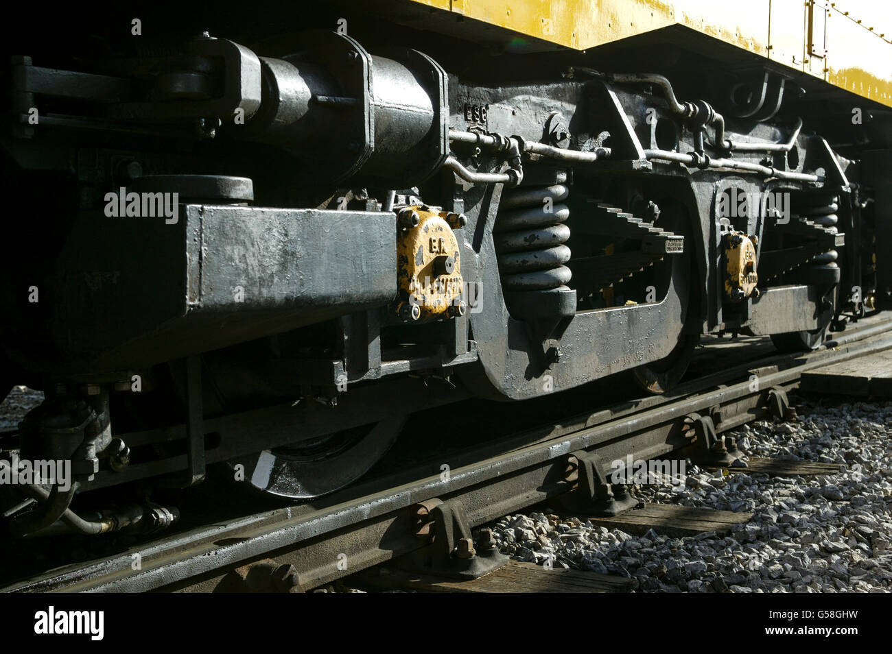 Netz-Schiene, Klasse 3. Vintage Diesel electric Build mit dem Pinsel. Stockfoto