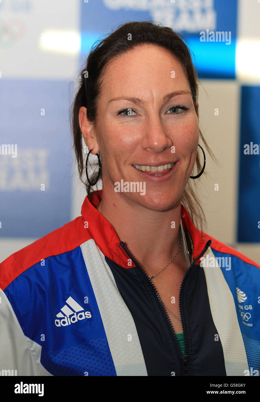 Olympische Spiele - Olympische Spiele 2012 in London - Team GB Kitting Out - Rudern -Loughborough University. Debbie Flood während der London 2012 Kitting Out Session an der Loughborough University, Loughborough. Stockfoto