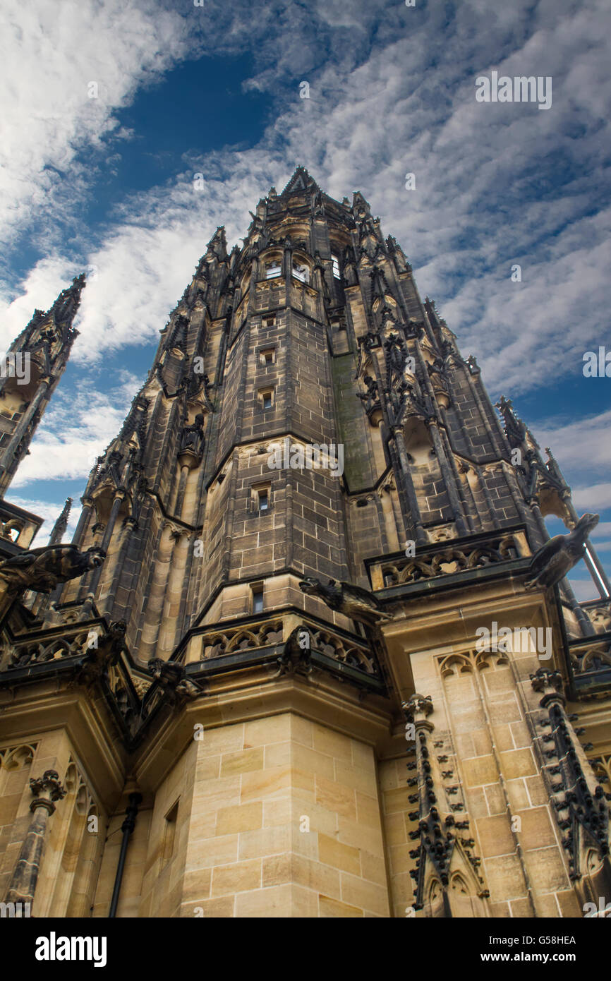 Detail der Kathedrale des Heiligen Vitus in Prag, Tschechische Republik Stockfoto