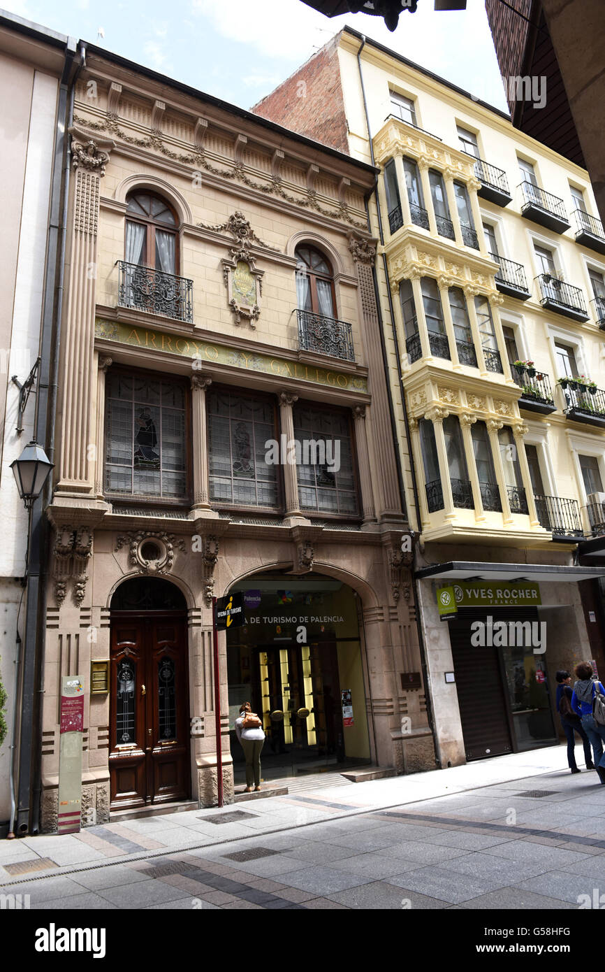 Palencia Nordwest Spanien klassische Altbau Stockfoto